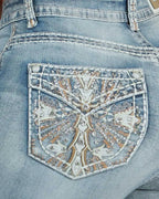 Danesi Women's Bootcut Denim Western Jeans - Light Blue 857 - OriginalWestern.com