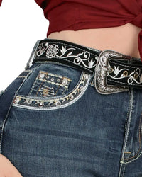 Danesi Women's Bootcut Denim Western Jeans - Medium Blue 859 - OriginalWestern.com