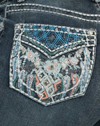 Danesi Women's Bootcut Denim Western Jeans - Medium Blue 860 - OriginalWestern.com