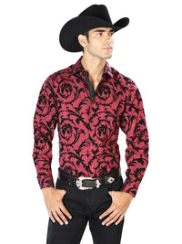 Dark Wine Casual Long Sleeve Shirt 43585 - OriginalWestern.com