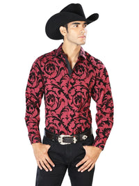 Dark Wine Casual Long Sleeve Shirt 43585