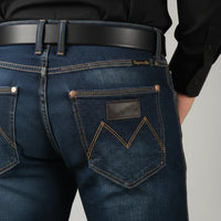 Men's Western Bootcut High Waist Stretch Premium Jeans - Dark Blue CABW #1