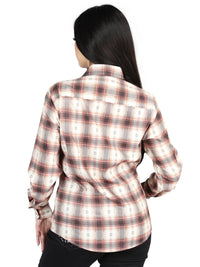 El General Womens  -   Casual Long-Sleeve Shirt - Orange Beige 44716