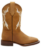 Women´s Silverton Dreamcatcher All Leather Wide Square Toe Boots-Honey
