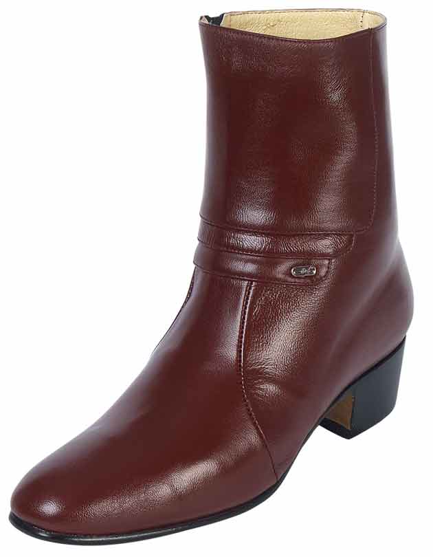 El Besserro Genuine Goat Leather Round Toe Dress Boot - Burgundy 1912 - OriginalWestern.com