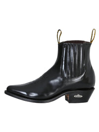 El General Ankle Cowboy Boot by El General – Black Cameleon 181 - OriginalWestern.com