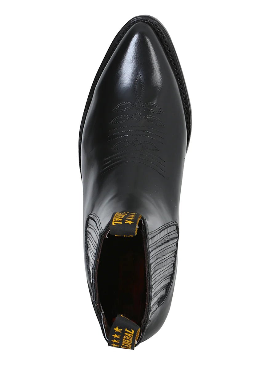 El General Ankle Cowboy Boot by El General – Black Cameleon 181 - OriginalWestern.com