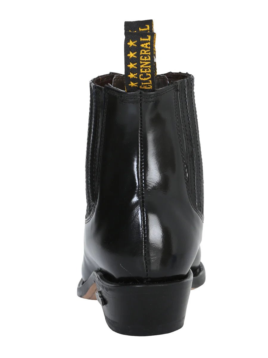 El General Ankle Cowboy Boot by El General – Black Cameleon 181 - OriginalWestern.com