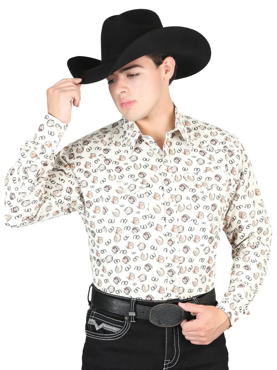 The General - Western Denim Shirt - Beige 44311