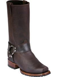El General Biker Boot–Crazy Dark Brown 40673 - OriginalWestern.com