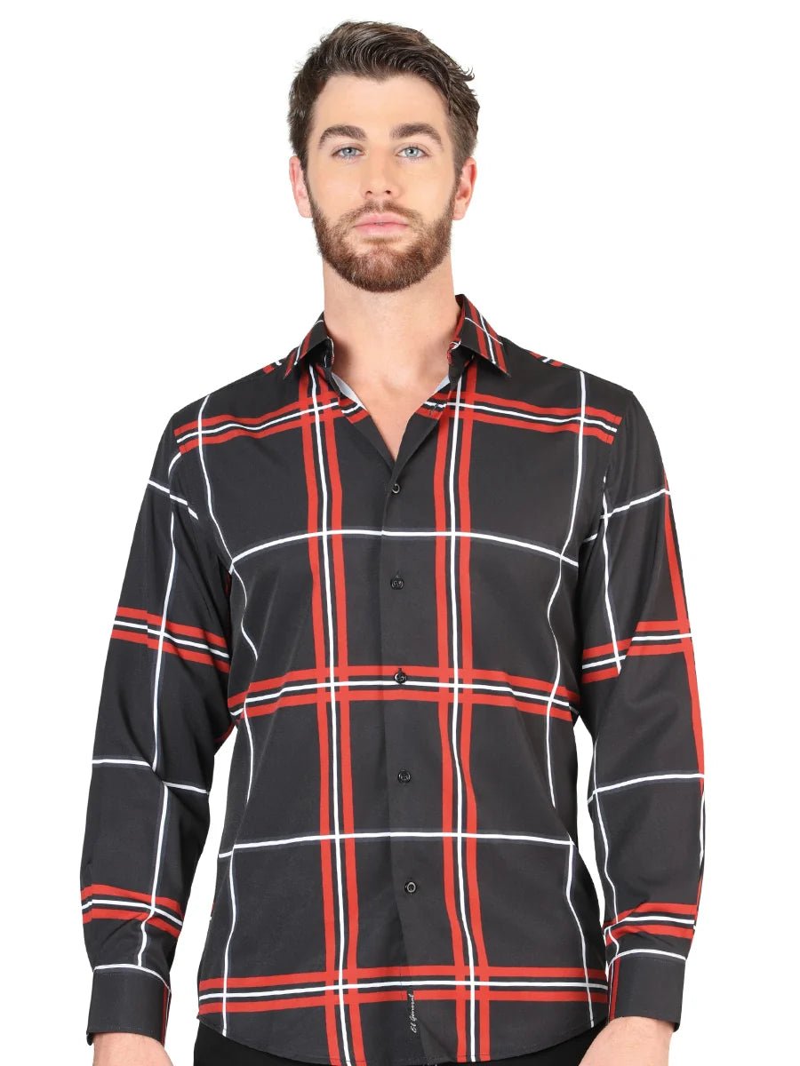 El General Black Casual Long-Sleeve Shirt 44605 - OriginalWestern.com