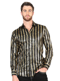 El General Black/Gold Casual Long-Sleeve Shirt 44554 - OriginalWestern.com