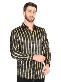 El General Black/Gold Casual Long-Sleeve Shirt 44554 - OriginalWestern.com