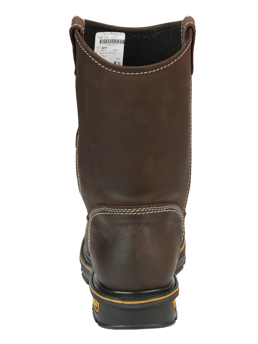 El General Buffalo & Bull Men's Work Boots – Brown 123034 - OriginalWestern.com