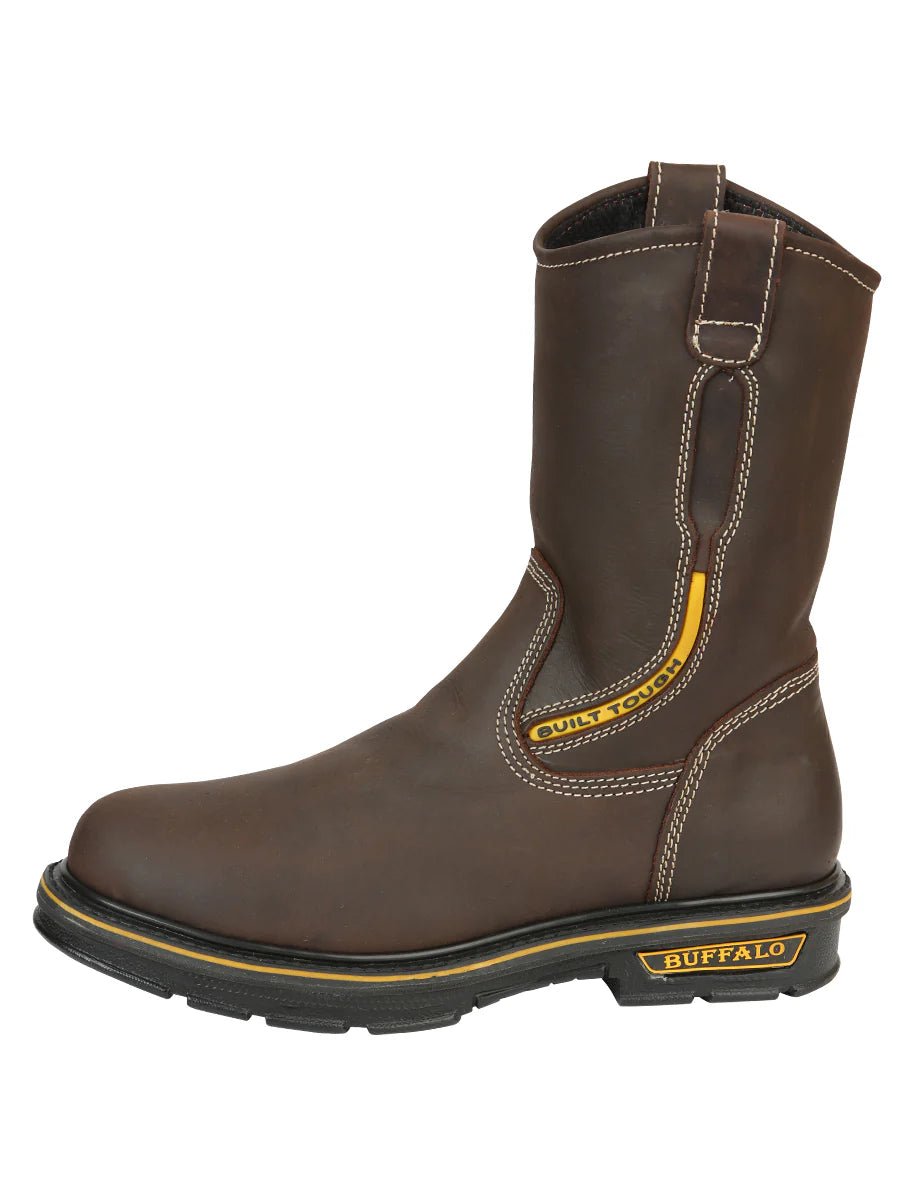 El General Buffalo & Bull Men's Work Boots – Brown 123034 - OriginalWestern.com