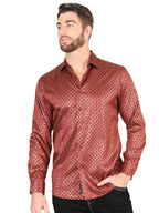 El General Burgundy Casual Long-Sleeve Shirt 44552 - OriginalWestern.com