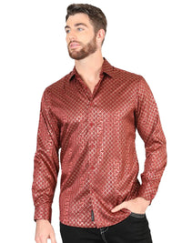 El General Burgundy Casual Long-Sleeve Shirt 44552 - OriginalWestern.com