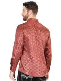El General Burgundy Casual Long-Sleeve Shirt 44552 - OriginalWestern.com