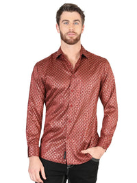 El General Burgundy Casual Long-Sleeve Shirt 44552 - OriginalWestern.com