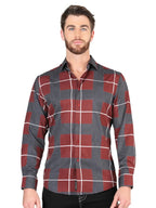 El General Burgundy Casual Long-Sleeve Shirt 44603 - OriginalWestern.com