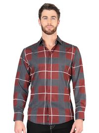 El General Burgundy Casual Long-Sleeve Shirt 44603 - OriginalWestern.com