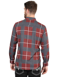 El General Burgundy Casual Long-Sleeve Shirt 44603 - OriginalWestern.com