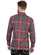 El General - Casual Long Sleeve Shirt - Burgundy 44603