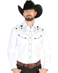 El General - Camisa Blanca Vaquera El Señor De Los Cielos 42941 - OriginalWestern.com