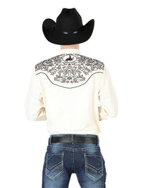 El General - Camisa El Señor DL Cielos Bordada Beige Vaquera 44189 - OriginalWestern.com