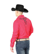 El General - Camisa Roja Vaquera El Señor De Los Cielos 42889 - OriginalWestern.com