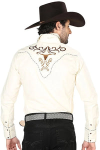 El General - Camisa Vaquera Beige El Señor De Los Cielos 42890 - OriginalWestern.com