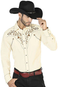 El General - Camisa Vaquera Beige El Señor De Los Cielos 42890 - OriginalWestern.com