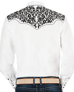 El General - Camisa Vaquera Blanca Bordada El Señor DL Cielos 44194 - OriginalWestern.com