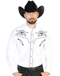El General - Camisa Vaquera Blanca El Señor De Los Cielos 42946 - OriginalWestern.com