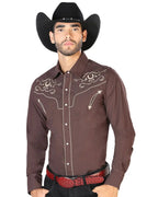 El General - Camisa Vaquera El Señor De Los Cielos 42943 Café - OriginalWestern.com