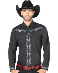 El General - Camisa Vaquera Negra El Señor De Los Cielos 42937 - OriginalWestern.com