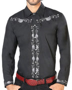 El General - Camisa Vaquera Negra El Señor De Los Cielos 42937 - OriginalWestern.com