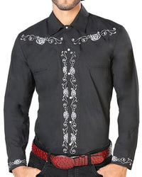El General - Camisa Vaquera Negra El Señor De Los Cielos 42937 - OriginalWestern.com