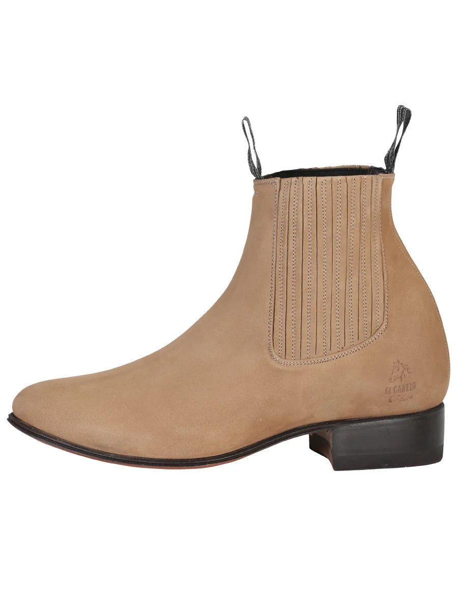 El General Canelo Charro Boot–Nobuck –Beige 230 - OriginalWestern.com
