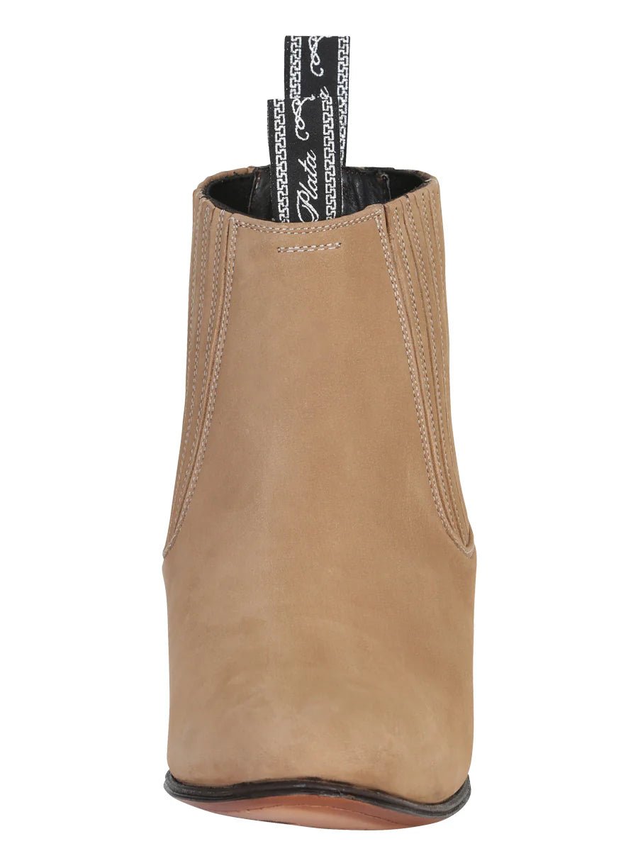 El General Canelo Charro Boot–Nobuck –Beige 230 - OriginalWestern.com