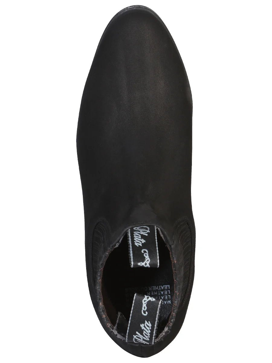El General Canelo Charro Boot–Nobuck Black 3663 - OriginalWestern.com