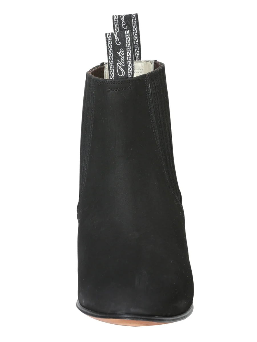 El General Canelo Charro Boot–Nobuck Black 3663 - OriginalWestern.com