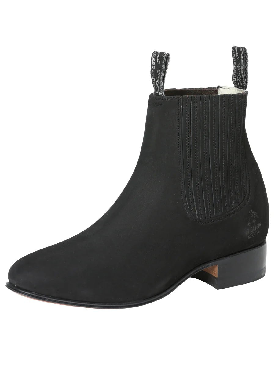 El General Canelo Charro Boot–Nobuck Black 3663 - OriginalWestern.com