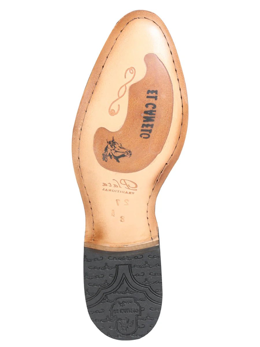 El General Canelo Charro Boot–Nobuck Black 3663 - OriginalWestern.com