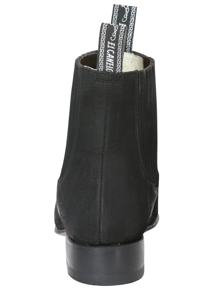 El General Canelo Charro Boot–Nobuck Black 3663 - OriginalWestern.com