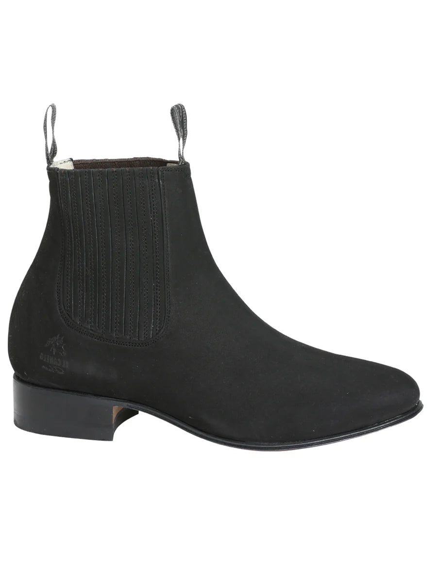 El General Canelo Charro Boot–Nobuck Black 3663 - OriginalWestern.com
