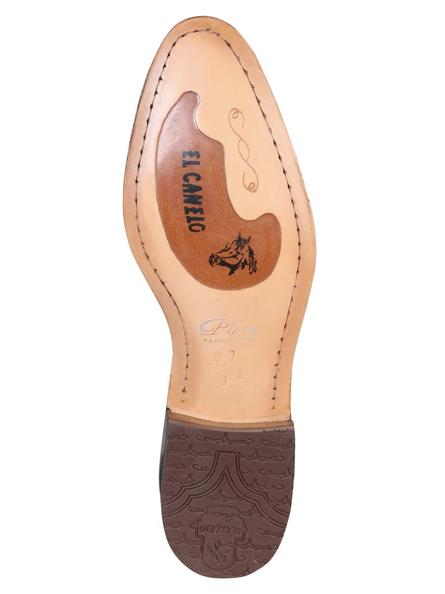 El General Canelo Charro Boot Suede In Bone 229 - OriginalWestern.com