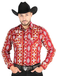 El General - Casual Long Sleeve Shirt - Red 44503