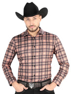 El General - Casual Long-Sleeve Shirt - Beige/Black 44697 - OriginalWestern.com