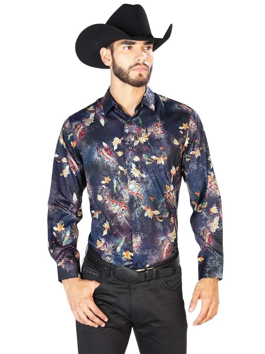El General - Casual Long Sleeve Shirt - Black 43841 - OriginalWestern.com